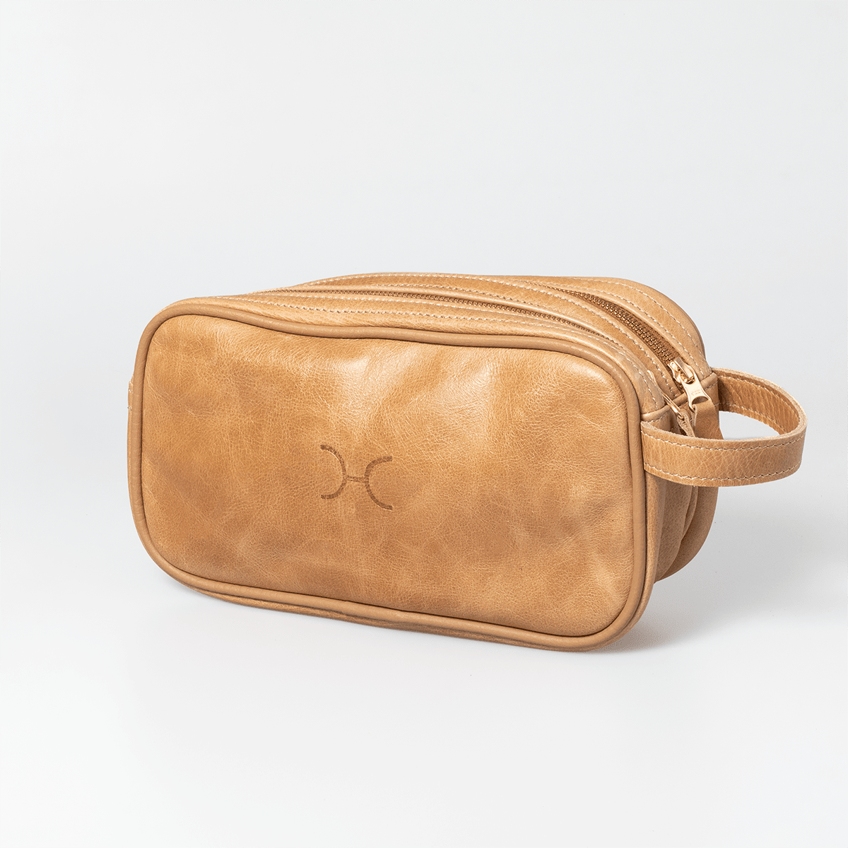 Thandana Womens Double Zip Vanity Leather Case - KaryKase