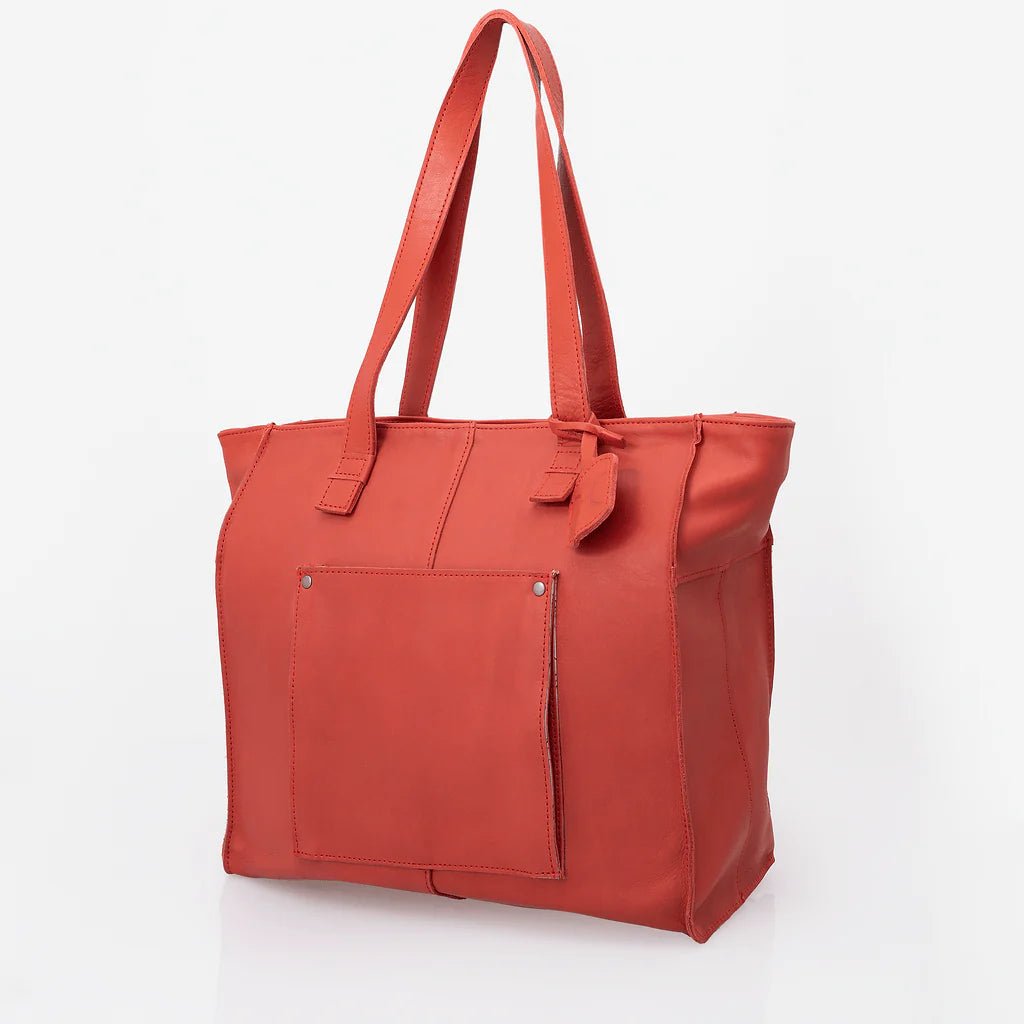Thandana Zippered Travel Tote Leather Handbag - KaryKase