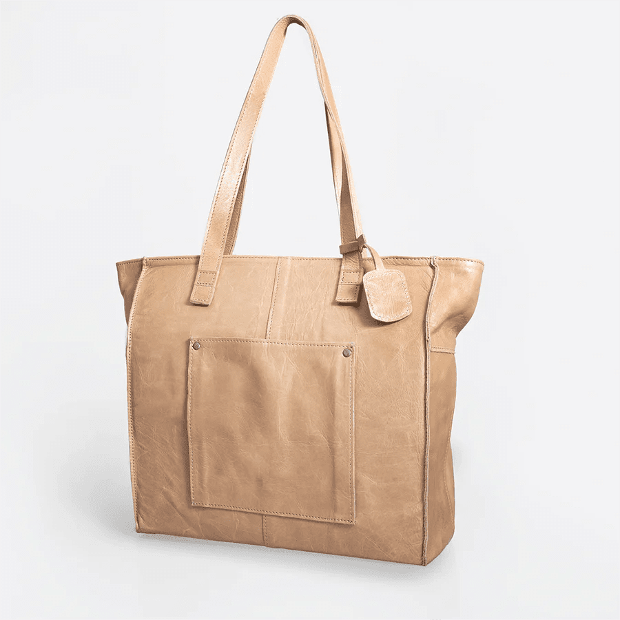 Thandana Zippered Travel Tote Leather Handbag - KaryKase
