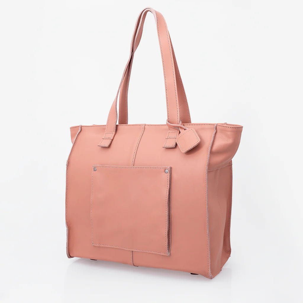 Thandana Zippered Travel Tote Leather Handbag - KaryKase