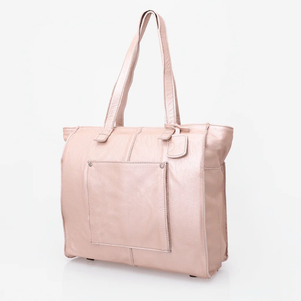 Thandana Zippered Travel Tote Leather Handbag - KaryKase