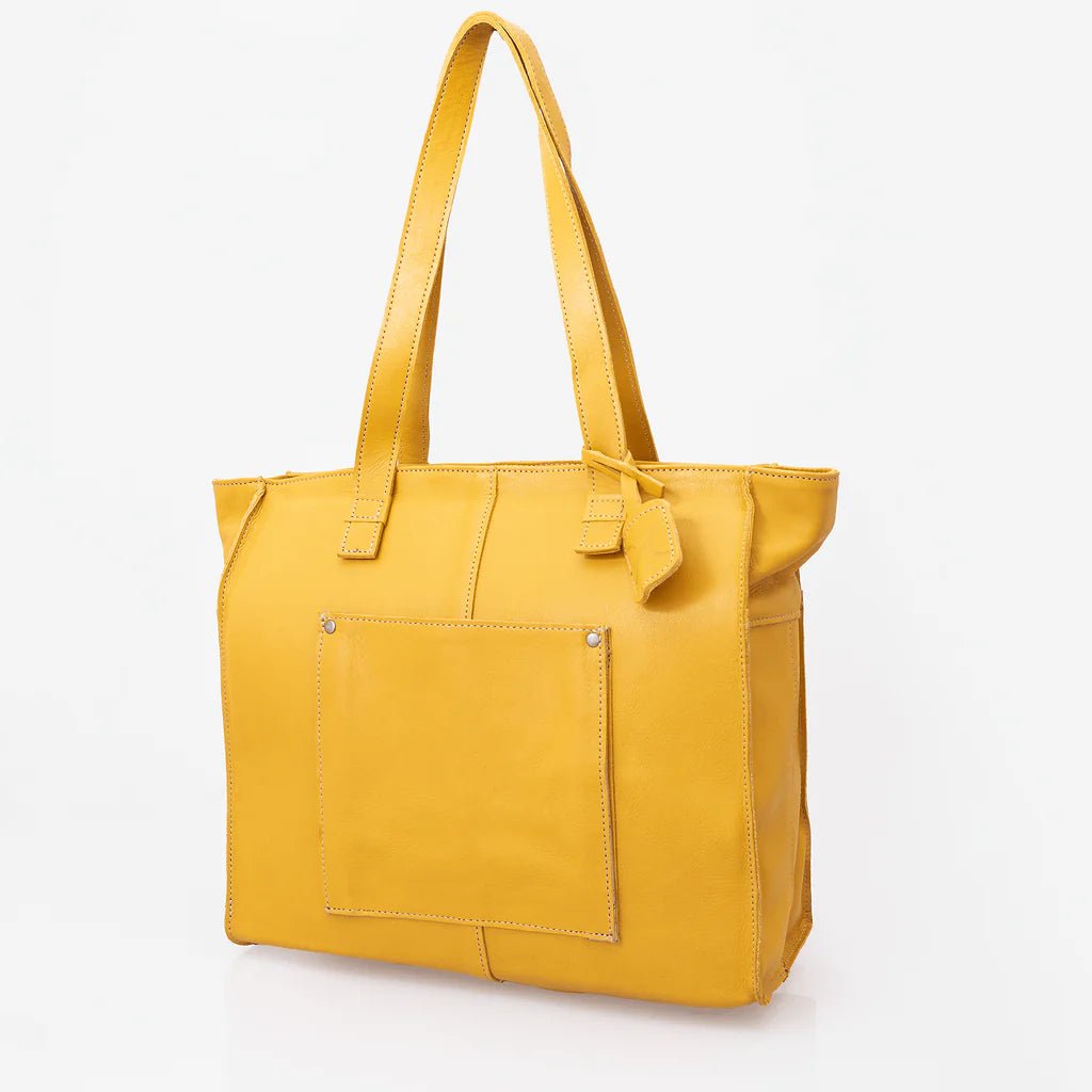 Thandana Zippered Travel Tote Leather Handbag - KaryKase