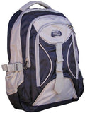 Tosca 1680D 3 Zip Fashion Backpack | Navy/Grey - KaryKase