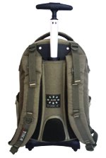 Tosca Canvas 15" Laptop Trolley Backpack | Khaki - KaryKase