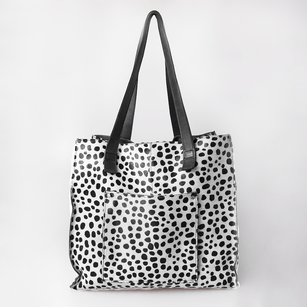 Cheetah Black spot White leather