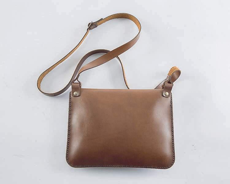 Yuppie Gift Baskets Flower Design Leather Clutch Handbag | Brown - KaryKase