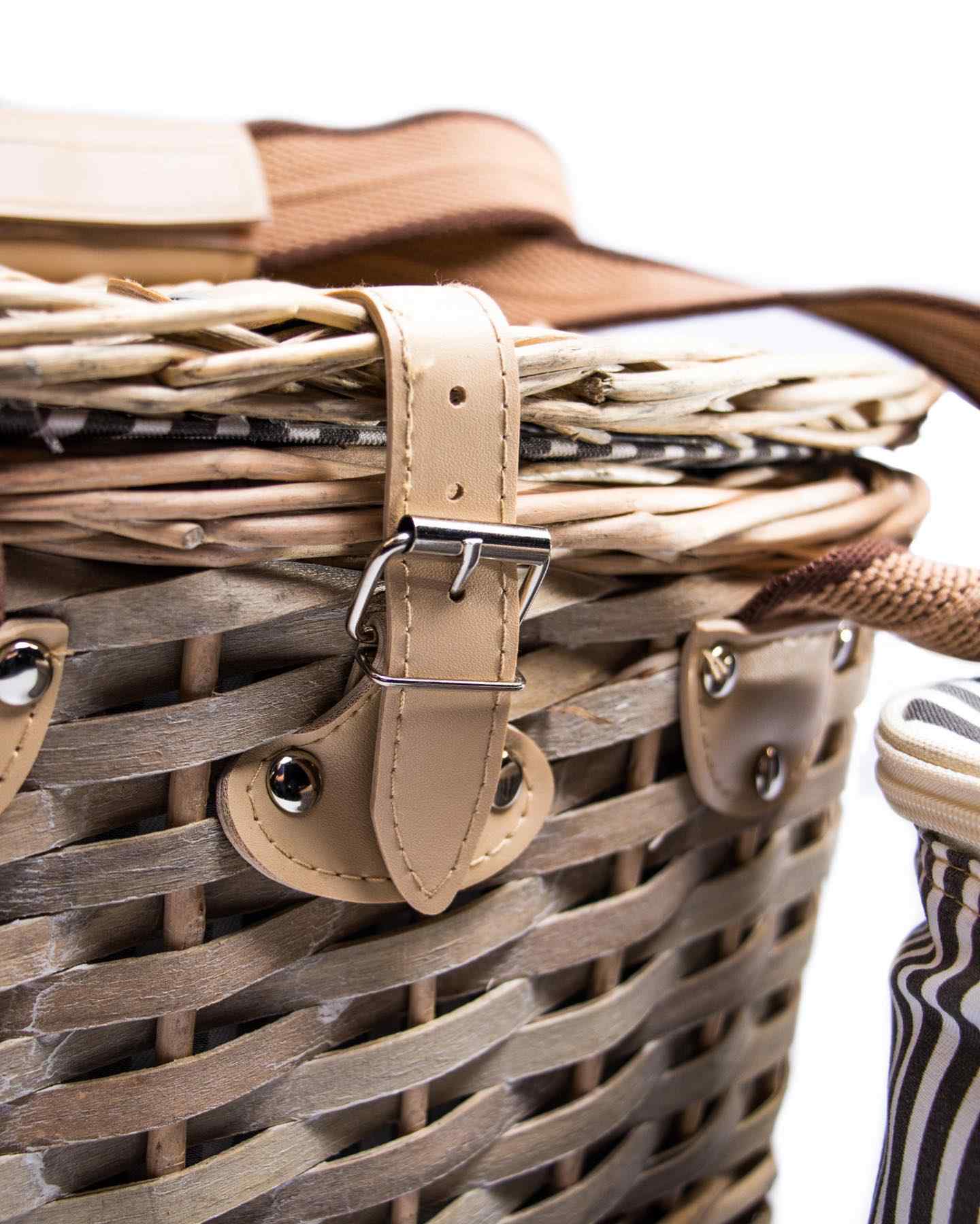 Yuppie Gift Baskets Ivory Picnic Basket - KaryKase