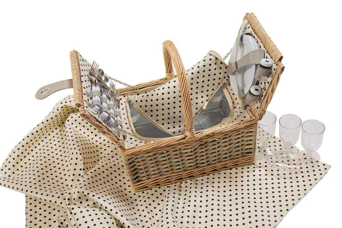 Yuppie Gift Baskets Polka Picnic Basket (4 Persons) - KaryKase