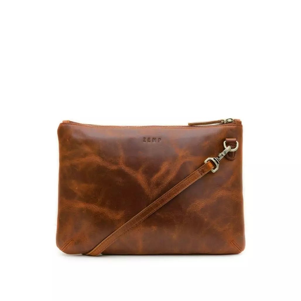Zemp Amsterdam Sling Cross Body Bag (M) | Chestnut - KaryKase