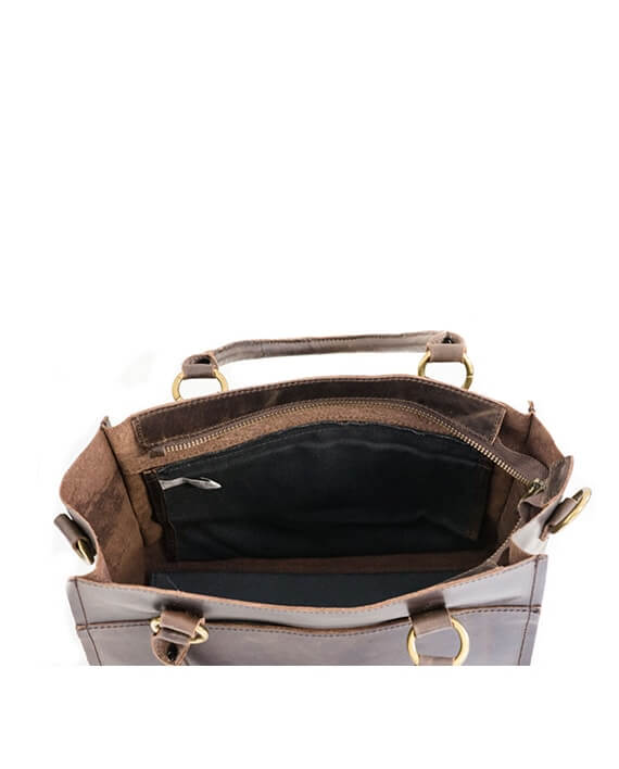 Zemp Bastille Grab and Go Handbag | Waxy Brown - KaryKase