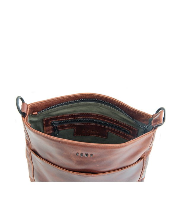 Zemp Boston Cross Body Bag | Chestnut - KaryKase