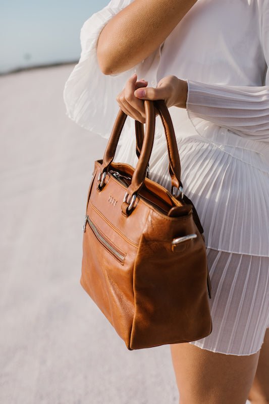 Zemp Paris Grab Handbag | Chestnut - KaryKase