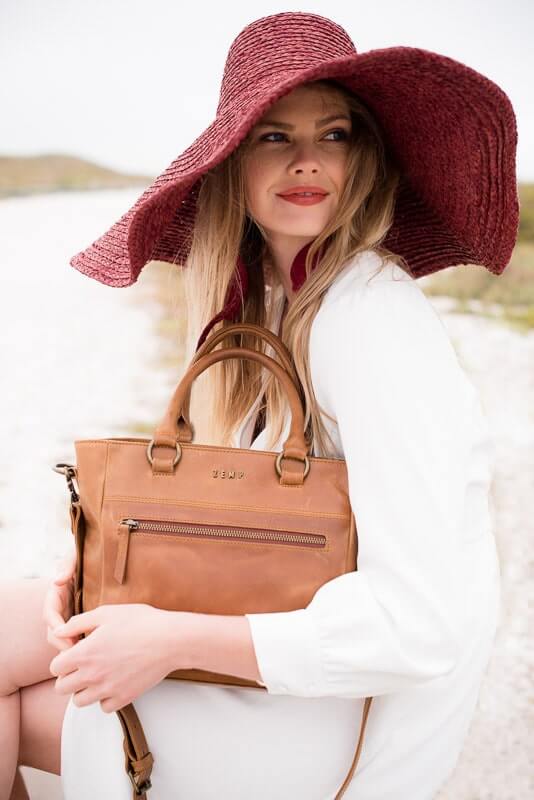 Zemp Paris Grab Handbag | Chestnut - KaryKase