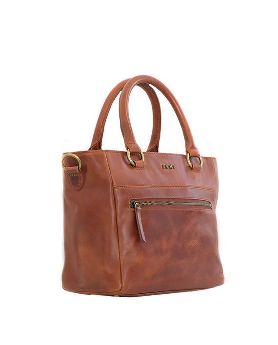 Zemp Paris Grab Handbag | Chestnut - KaryKase