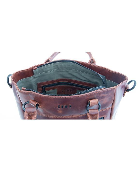 Zemp Paris Grab Handbag | Chestnut - KaryKase