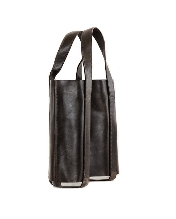 Zemp Picnic 2 Leather Wine Carrier | Waxy Brown - KaryKase