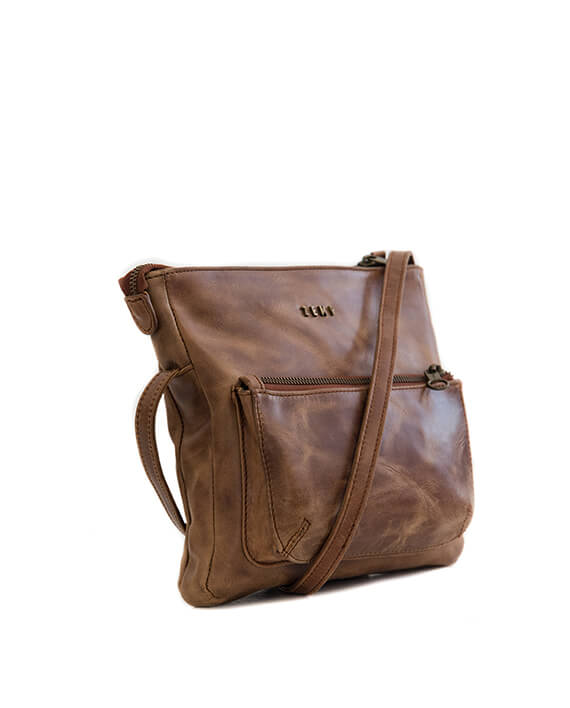 Zemp Pissa Cross Body Bag | Waxy tan - KaryKase