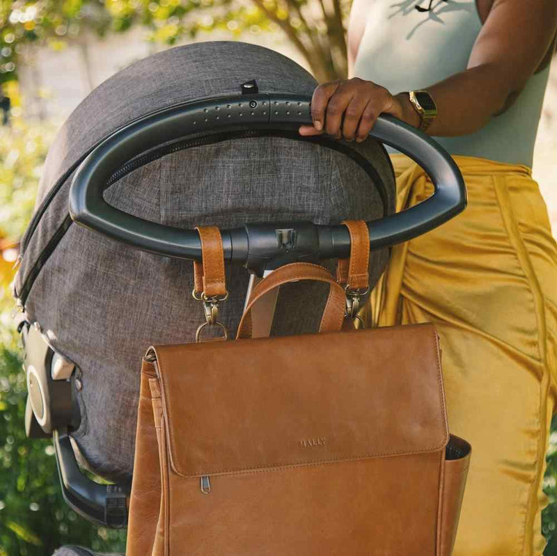 Mally Leather Stroller Straps | Toffee - KaryKase