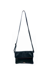 Tan Leather Goods - Nina Leather Sling Bag | Black - KaryKase