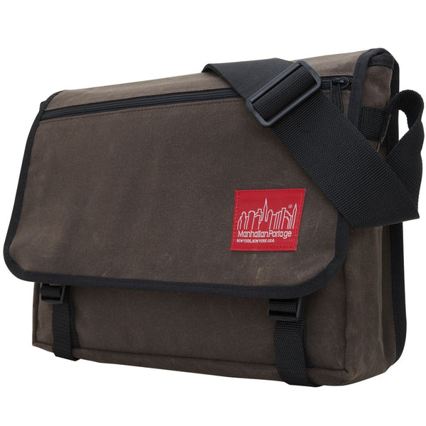 Manhattan Portage Waxed Canvas Europa Messenger | Dark Brown - KaryKase