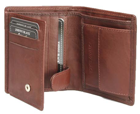 Johnny Black Bavaria Mini 6CC Leather Wallet - RFID | Brown - KaryKase