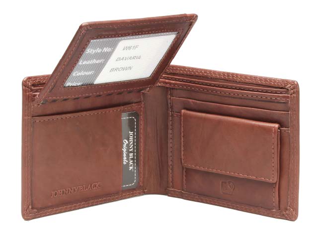 Johnny Black Bavaria 8CC Flap Leather Wallet - RFID | Brown - KaryKase
