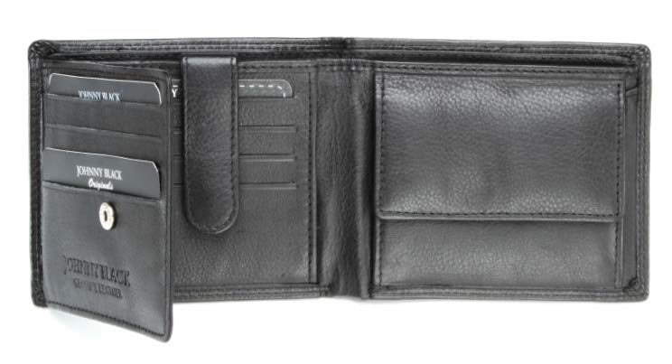 Johnny Black Chicago 8CC Leather Wallet - RFID | Black - KaryKase