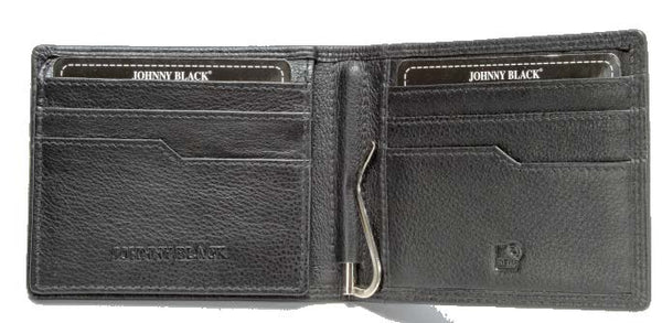 Johnny Black Chicago Money Clip Leather Wallet - RFID | Black - KaryKase