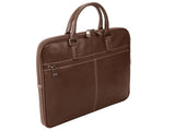 Adpel Sorento Slim 15.4" Leather Laptop Bag | Brown - KaryKase