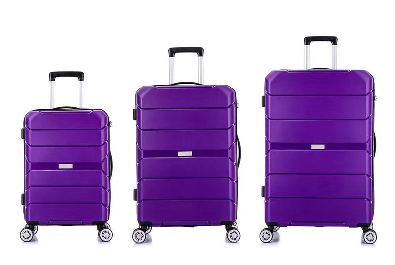 Tosca Rogue 3 Piece Luggage Trolley Set | Purple - KaryKase
