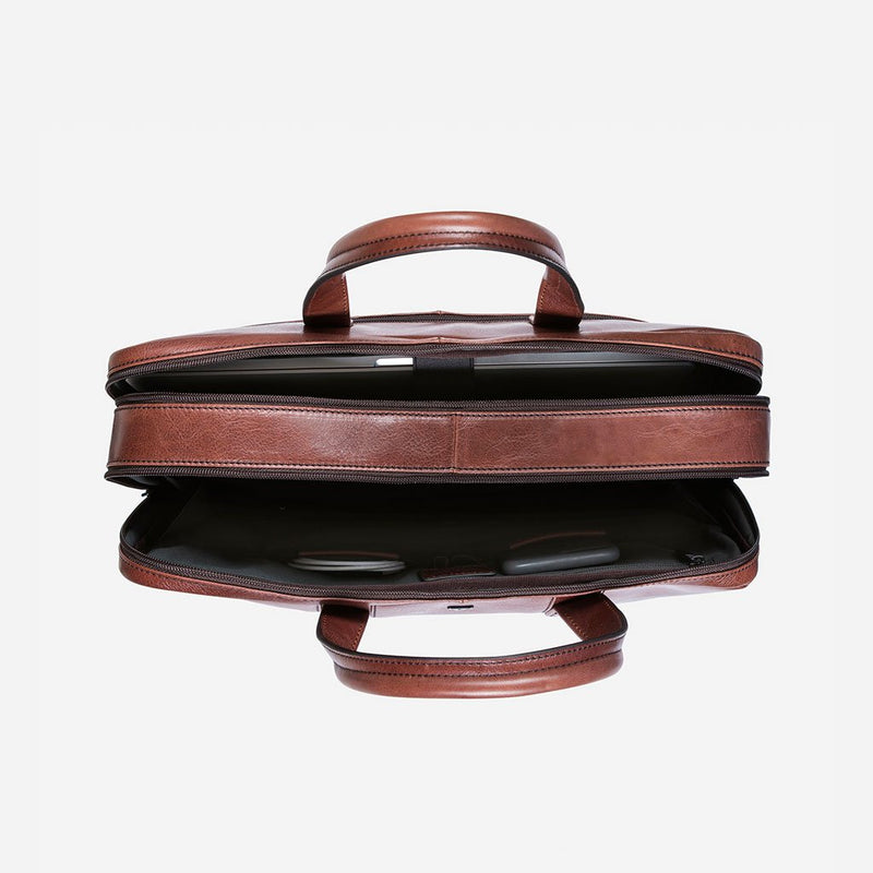 Brando Winchester 15" Double Laptop Bag  | Brown - KaryKase