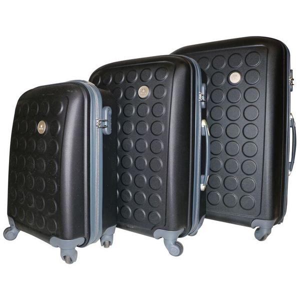Tosca Sphere Spinner 3Pc Luggage Set | Black - KaryKase