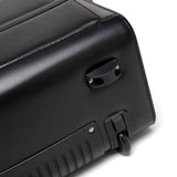 Tosca Leather Laptop Pilot Case With Wheels | Black - KaryKase