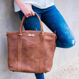 Mally Emma Leather Handbag | Toffee - KaryKase