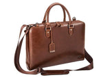 Adpel Fastlane Slim Leather 15" Laptop Bag | Brown - KaryKase