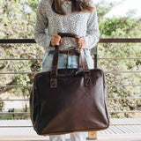 Thandana Leather Large Weekender Bag | Tobacco - KaryKase