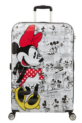 American Tourister Disney Wavebreaker 77cm Spinner | Minnie Comics White - KaryKase