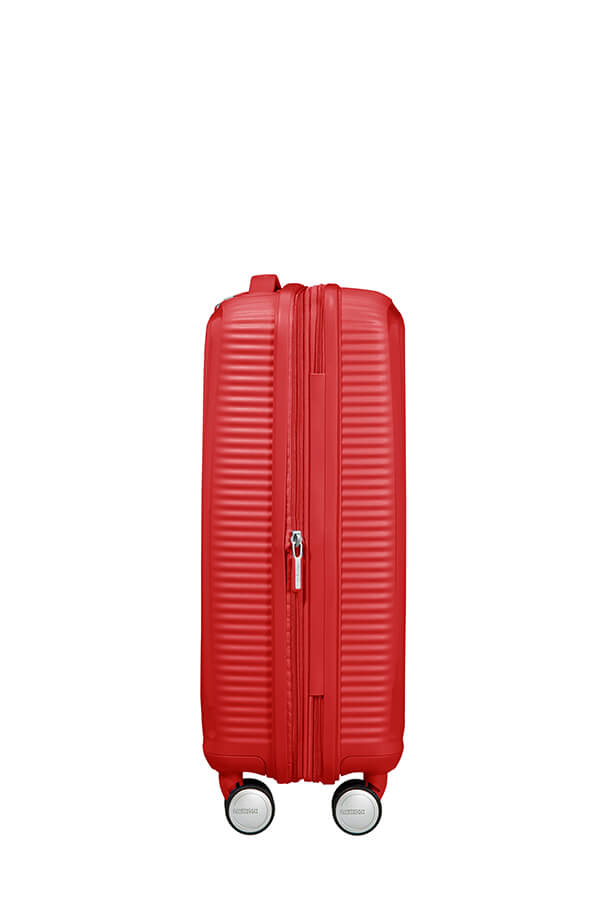 American Tourister Soundbox 55cm Cabin Spinner - Expandable | Coral Red - KaryKase