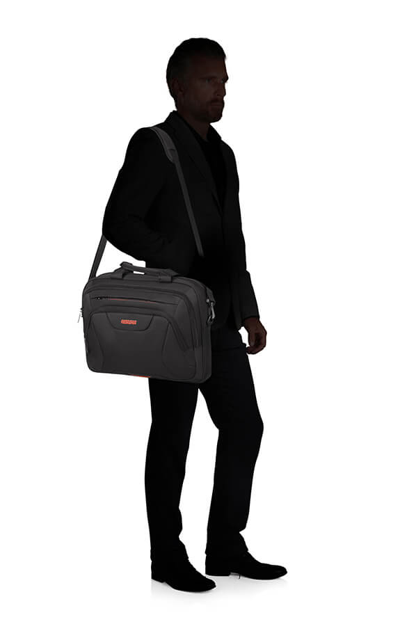 American Tourister At Work Laptop Bag 15.6" | Black/Orange - KaryKase