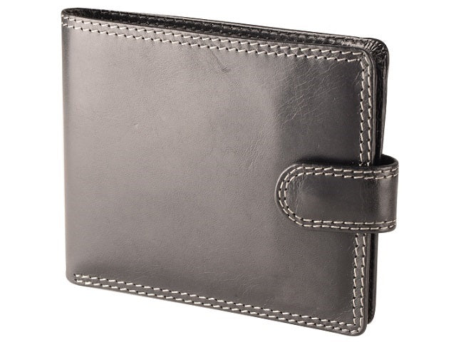 Adpel Dakota Leather Wallet With License Pocket | Black - KaryKase