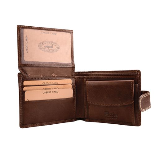 Adpel Dakota Leather Wallet With License Pocket | Brown - KaryKase