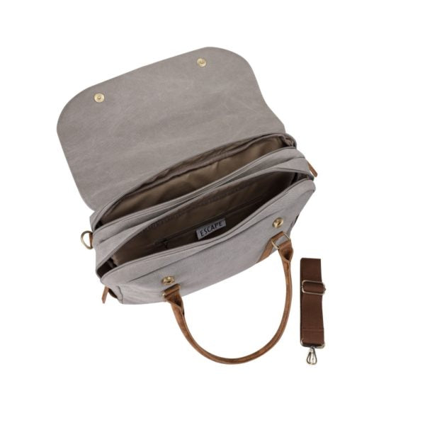 Escape Classic Canvas Laptop Bag | Light Grey - KaryKase