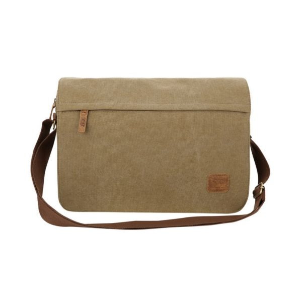 Escape Classic Canvas Messenger Bag | Light Brown - KaryKase