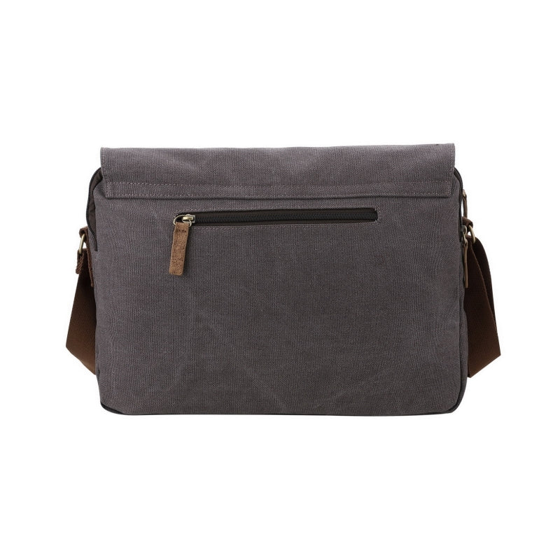 Escape Classic Canvas Messenger Bag | Dark Grey - KaryKase