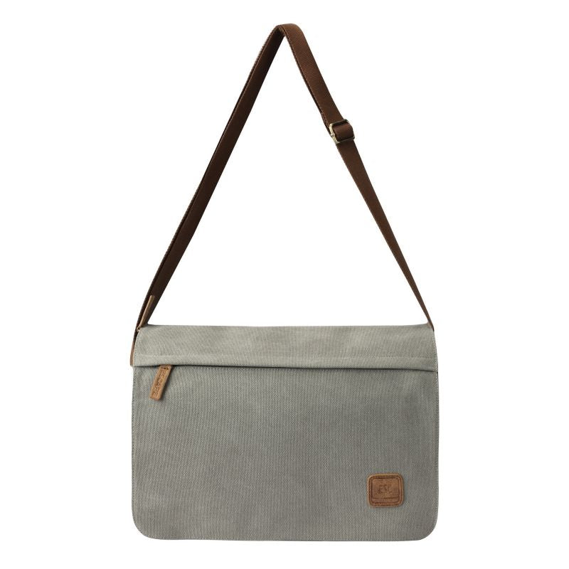 Escape Classic Canvas Messenger Bag | Light Grey - KaryKase