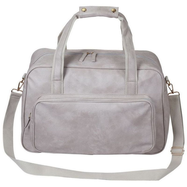 Escape Imitation Leather Carry-All Weekender Bag | Light Grey - KaryKase