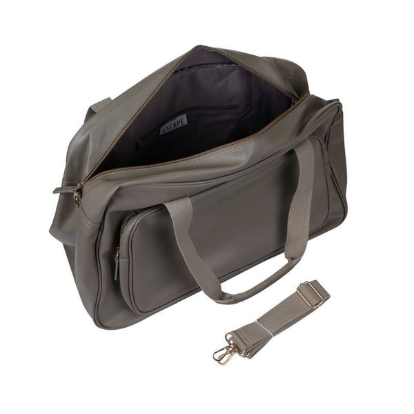 Escape Imitation Leather Carry-All Weekender Bag | Olive Green - KaryKase