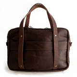 Bark And Mill Leather Laptop Briefcase | Chocolate - KaryKase