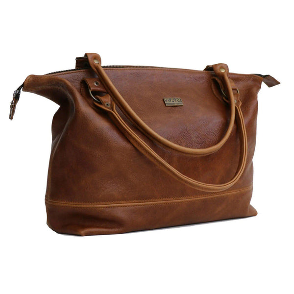 Tan Leather Goods - Daisy Leather Handbag | Pecan - KaryKase