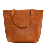 Tan Leather Goods - Emma Leather Handbag | Toffee - KaryKase